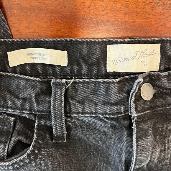 Universal Thread Black Distressed Vintage Straight Jeans - Size 10/30R -NWOT - Picture 5 of 5